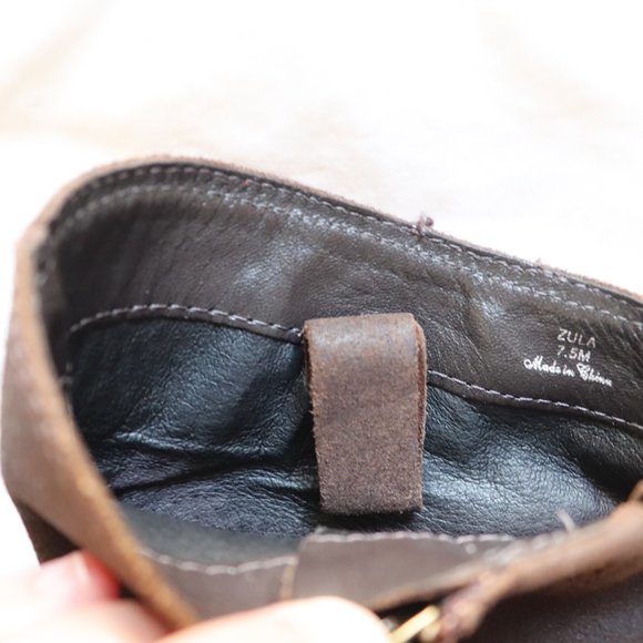 Donald J Pliner Leather Animal Print Moto Boots Brown Size 7.5M - Picture 8 of 9